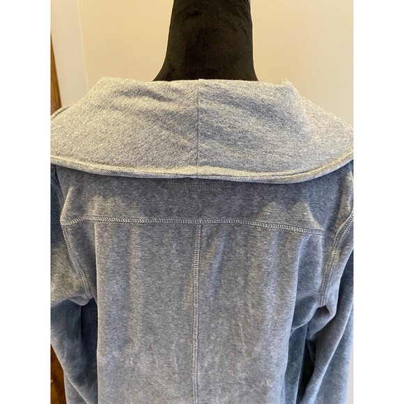 Eddie Bauer Jacket Women’s Velour Zipper Grey  Plus Size XL Unique Side Zipper - Picture 7 of 10